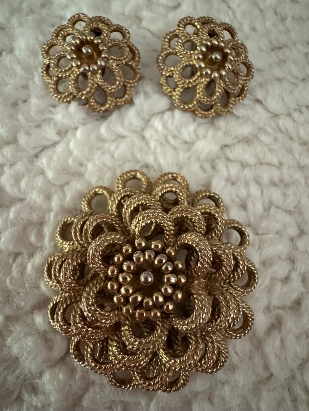 Monet Cordelia Brooch and Clip-On Earring Set